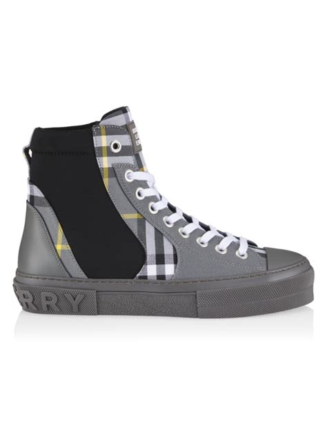 burberry kai check high-top sneakers|Men’s Designer Sneakers .